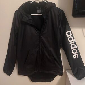 Black Adidas Windbreaker